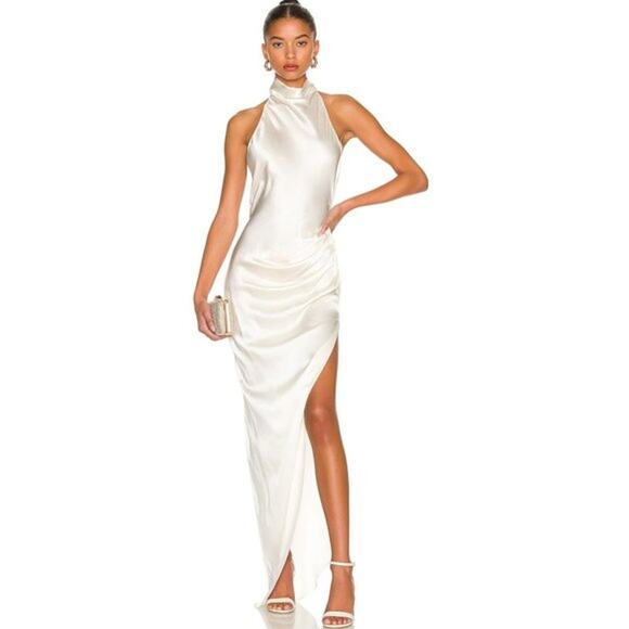 Amanda Uprichard X REVOLVE Samba Gown in Ivory EUC Size XS